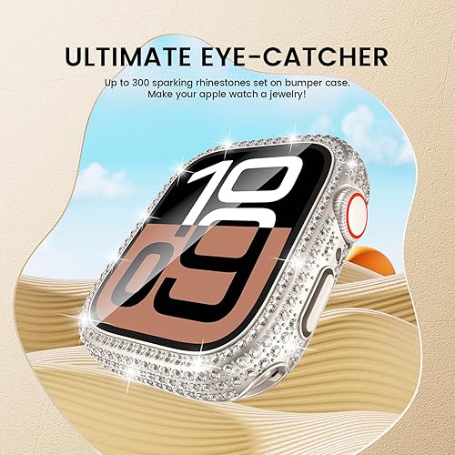 Vista 31 de Tensea Funda protectora de pantalla impermeable para Apple Watch 2 en 1 de 1.575 pulgadas SE 3ª/SE 2ª generación, accesorios SE/Series 6/5/4