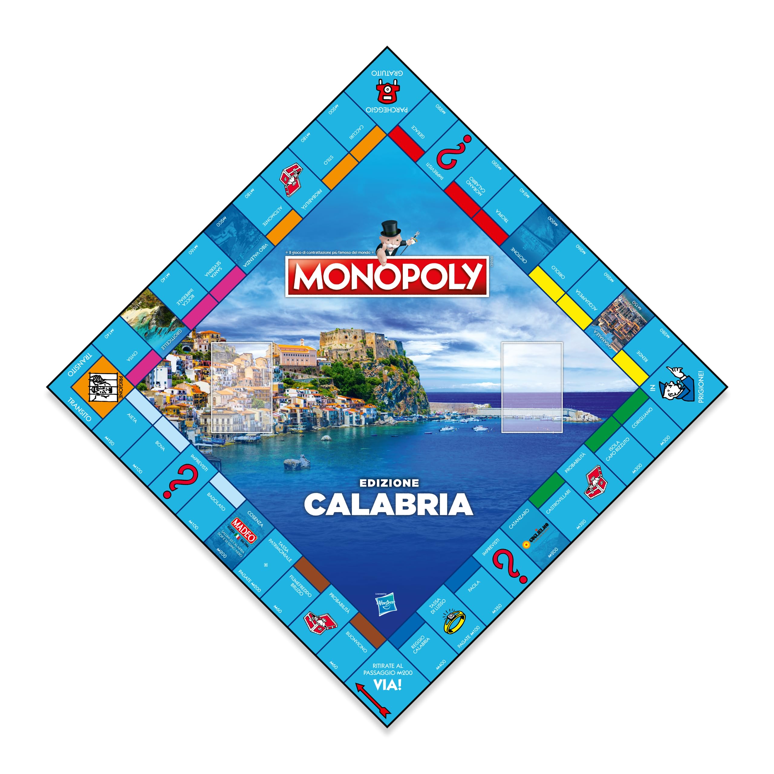 Winning Moves Monopoly Kalabria City - giochi da tavolo, giochi da tavolo adulti, giochi da tavolo bambini, giochi da tavolo per 2, da 2 a 6 persone, età 10+