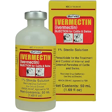 Amazon Com Durvet Ivermectin Injectable 50 Ml 50ml Sports Outdoors