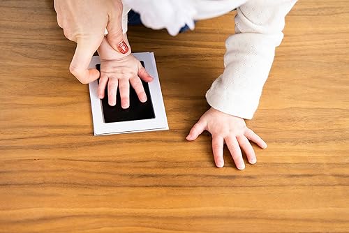 Miniatura 5 de Pearhead Almohadilla de tinta para manos y pies de bebé sin crear desorden tacto limpio Negro