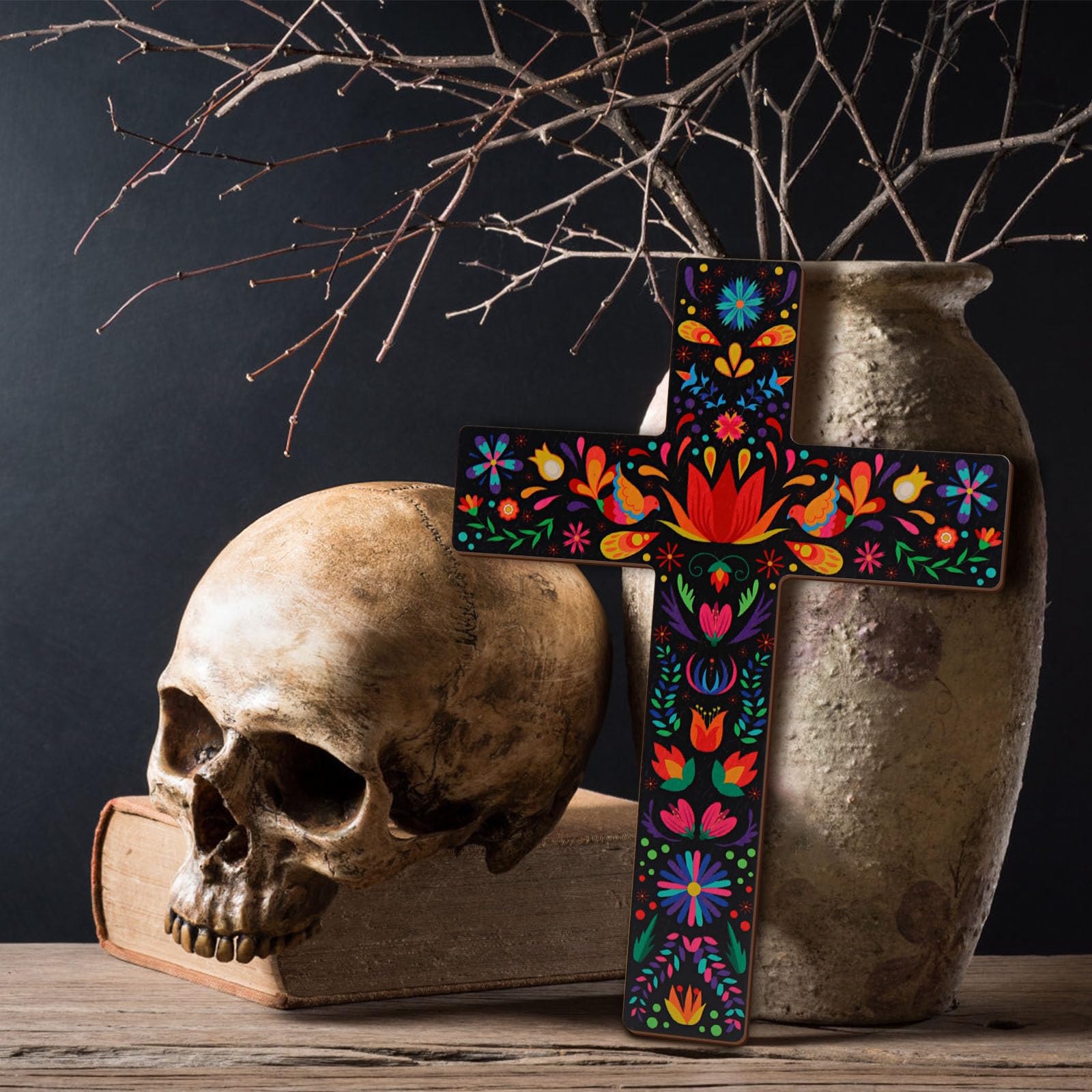 十字架　クロス　メキシコ　木彫り メキシコ産】アレブリヘクロスオーナメント（マヤ） 十字架