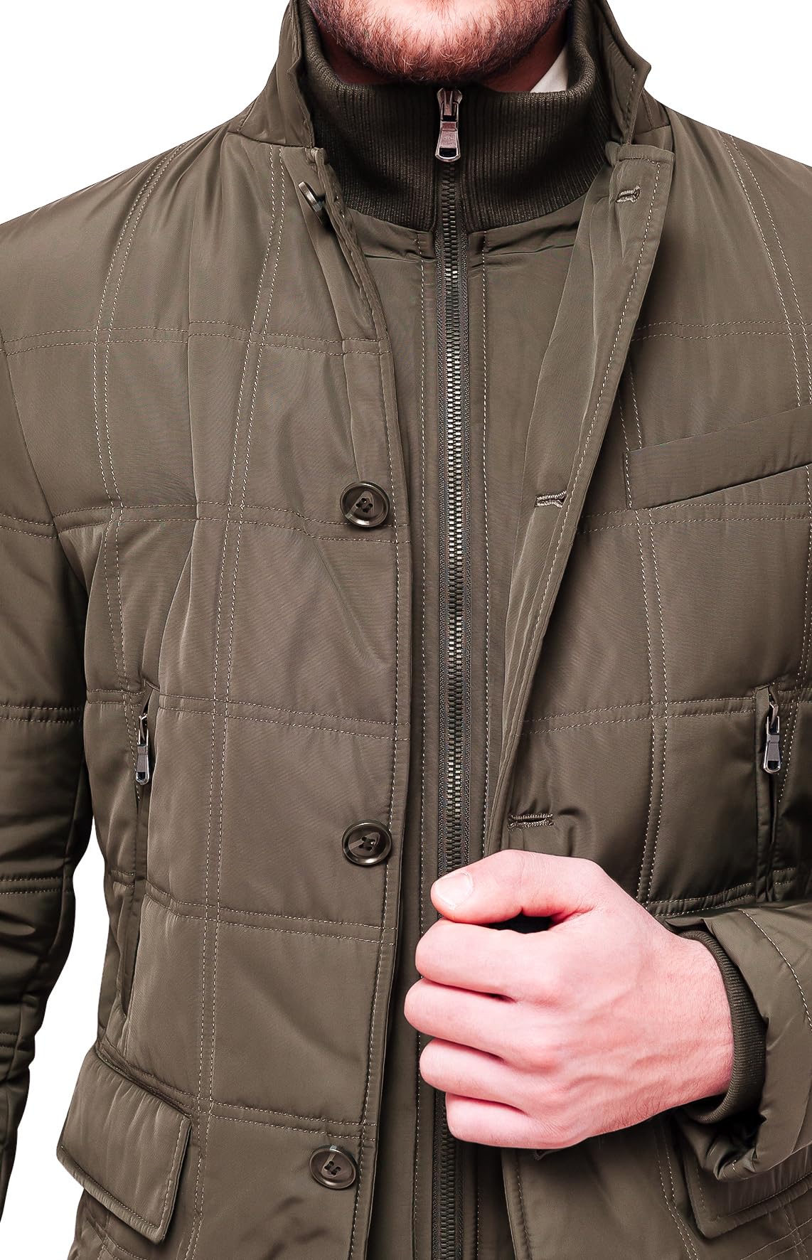 Giaccone piumino uomo Sartoriale giacca Soprabito Elegante casual Invernale