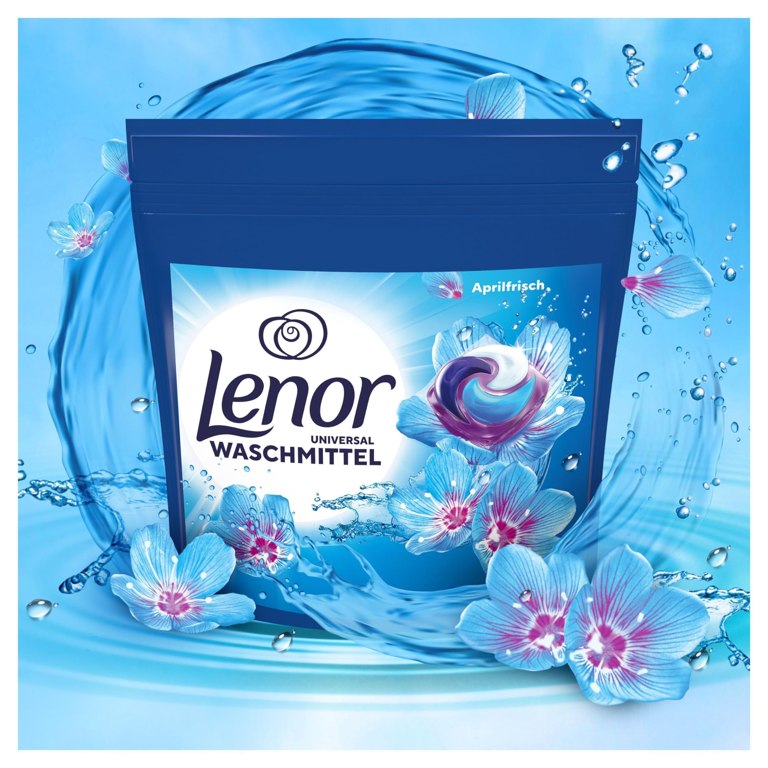 Lenor Waschmittel PODS All-in-1, 104 Waschladungen, Universal Aprilfrisch, 3-mal länger anhaltende Frische & Tiefenreinheit auch bei Kaltwäsche