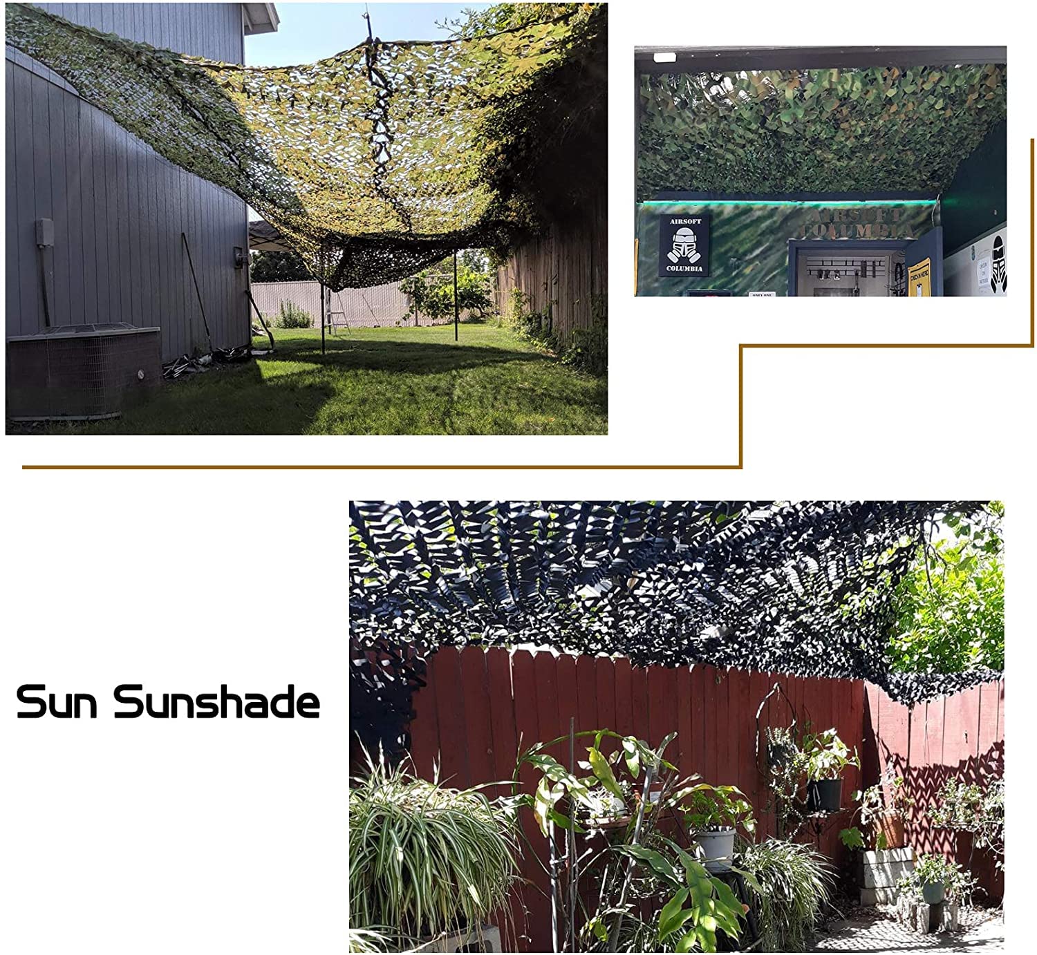 Sposuit Camo Net Camouflage Netting 10 x 10ft, 10 x 20ft, 13 x 20ft