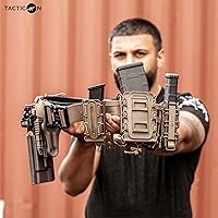 Vista 16 de Tacticon Cinturón de batalla V2 – Cinturón táctico ajustable Molle con hebilla de liberación rápida de metal – Hecho de nailon 500D resistente
