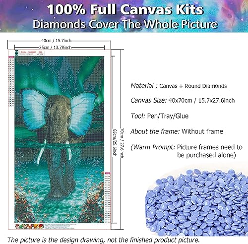 Miniatura 2 de JATOK Kits de pintura de diamantes grandes 5D para adultos principiantes, arte de diamantes de imitación de lago verde, kit de manualidades de