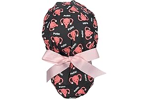 Feminist Ponytail Uterus Scrub Cap: Empowering Your Scrub Wardrobe