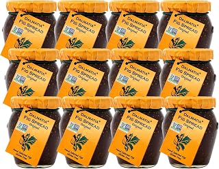 Dalmatia Fig Spread 8.5 oz Pack of 12 - All-Natural Non-GMO Award-Winning Mediterranean Fig Jam for Cheese Boards, Toast & Baking