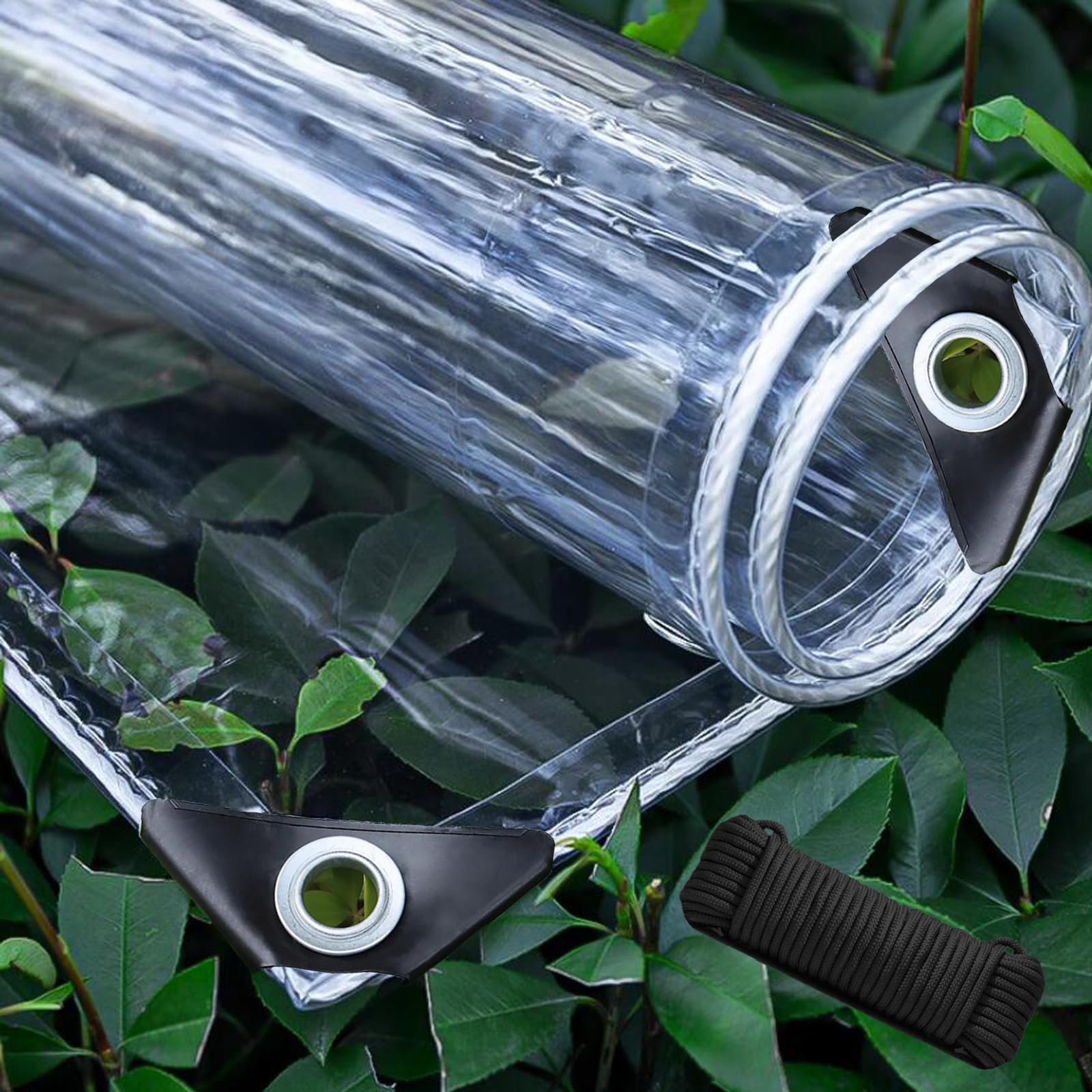 Clear Tarp 3x6 FT, Clear tarps Heavy Duty Waterproof, 14 Mil Vinyl Tarp with Metal Grommets, UV & Tear Resistant, for Porch, Outdoor, Patio ( Similar to one in stock)