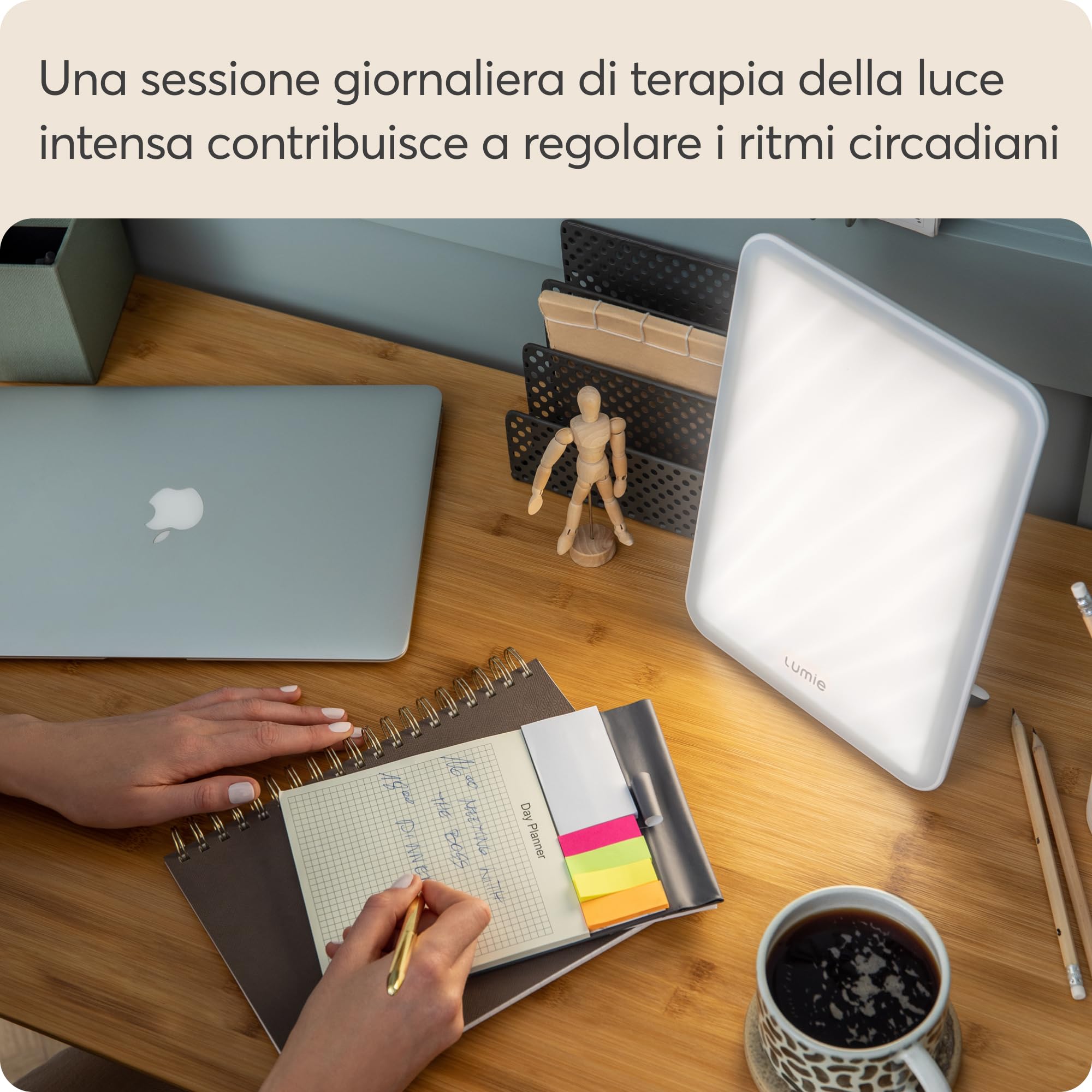 Lumie nlbve 0000 Vitamin L, Elegante luce con doccia 10.000 Lux per una efficace Sad Fototerapia