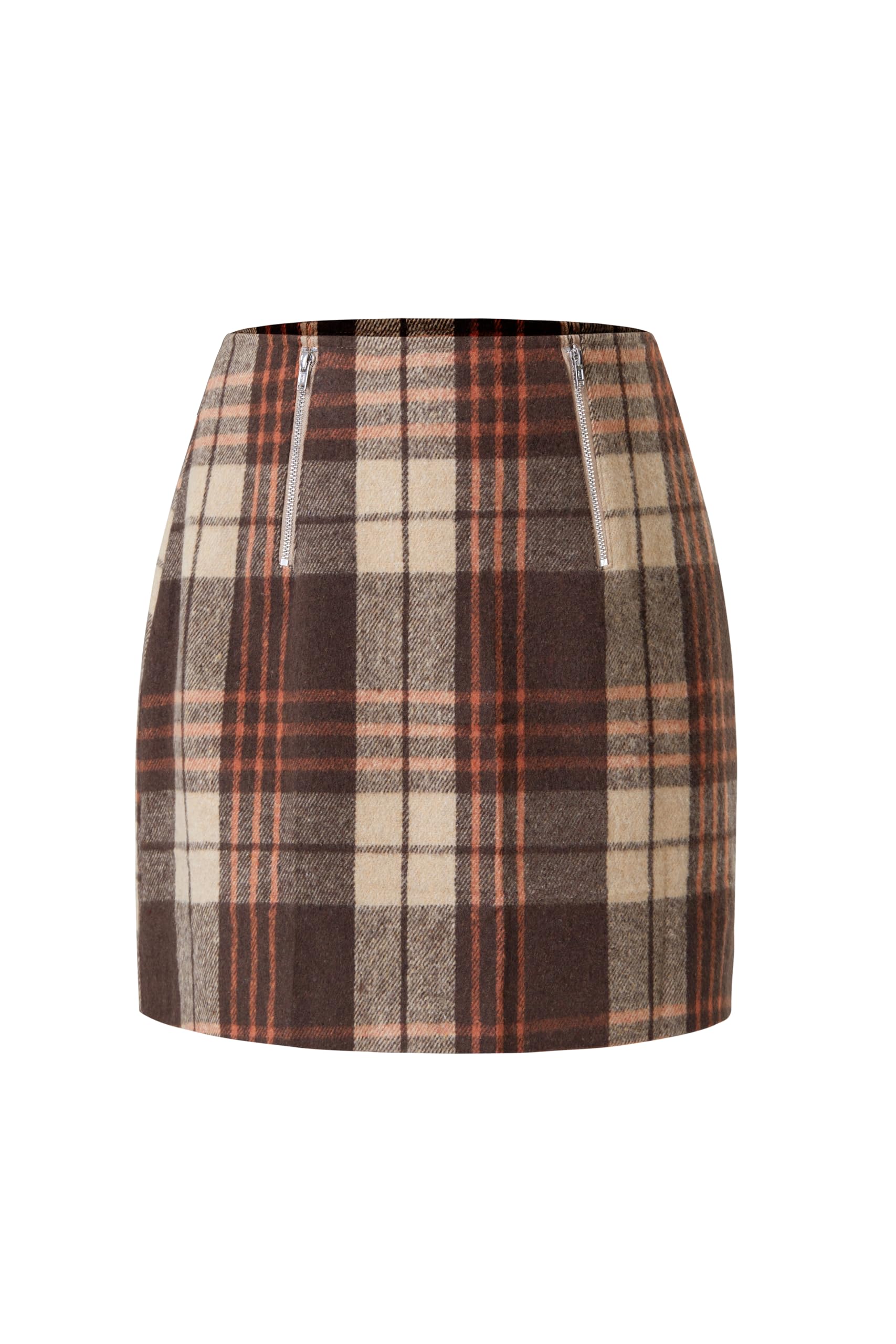 Vrtige Womens Plaid Skirt for Women High Waist A Line Fall Bodycon Pencil Mini Skirt