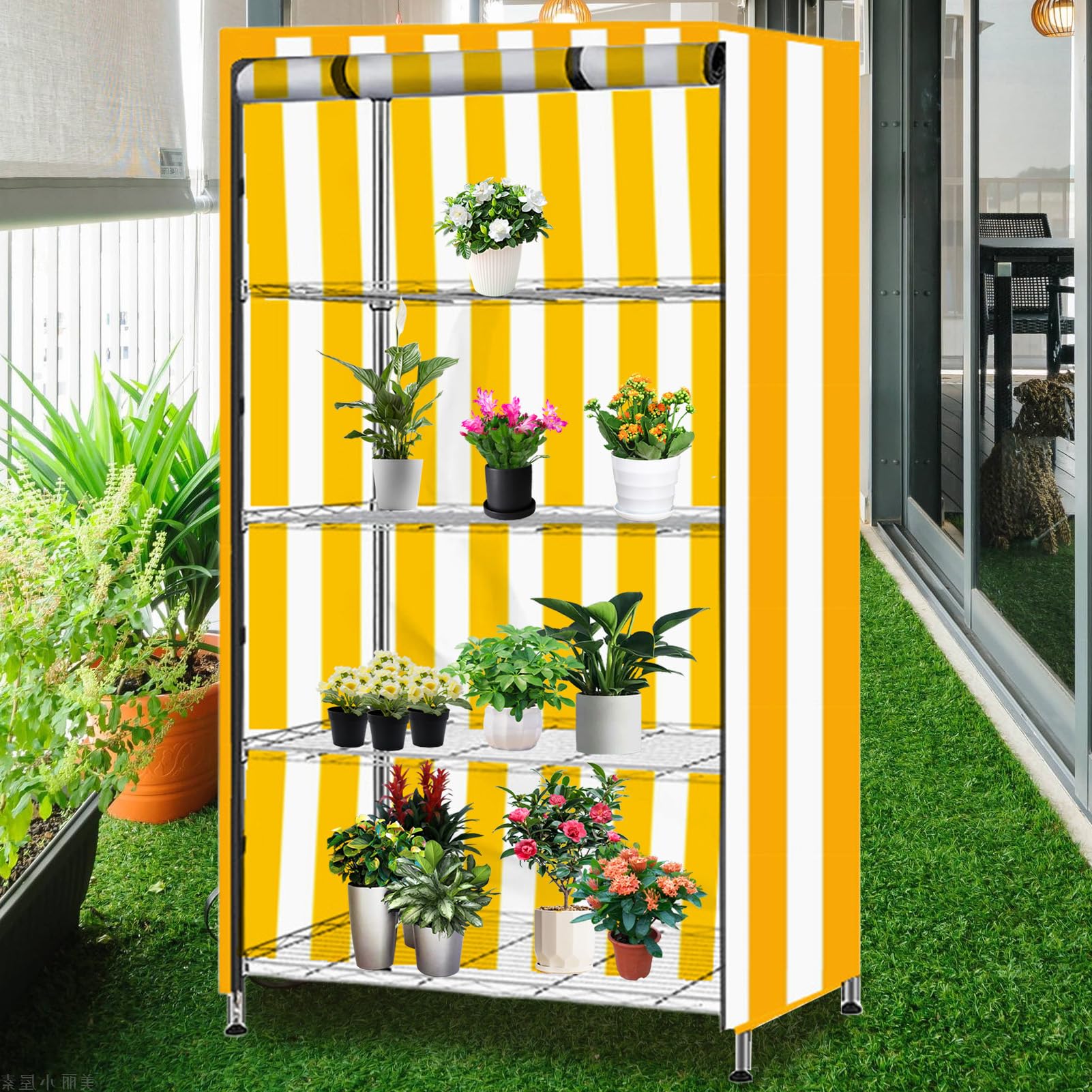 Copri Scaffale per Organizzazione - Protezione Compatta per Mensole - Copertura 210D Impermeabile Antipolvere per Armadio Garage Interni Esterni Dispensa Cucina Organizzazione