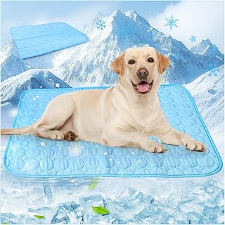 Dog Cooling Mat Large 100 x 75 cm Cooling Mat for Dogs and Cats | Washable, reusable, foldable cooling mat for use at home, outdoor and outdoor