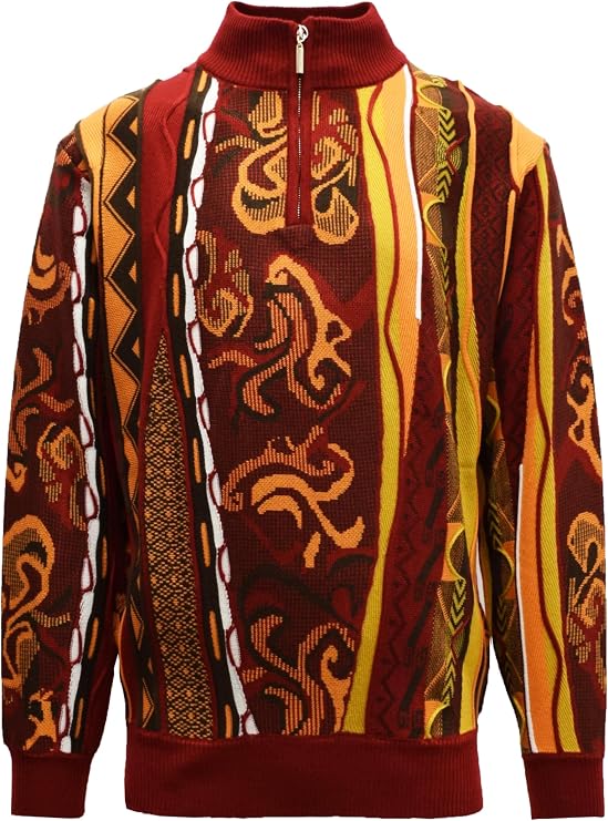 STACY ADAMS Mens Sweater Full Patterned Design