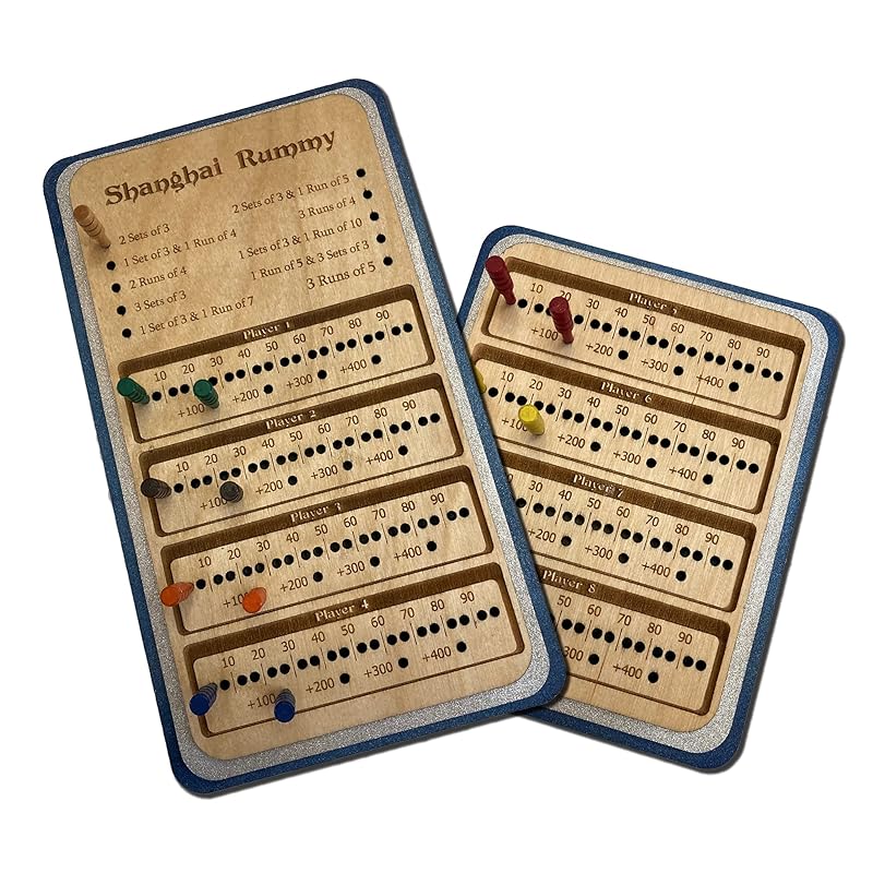 Amazon.com: Shanghai Rummy Scorecard and Round Tracker : Handmade Products