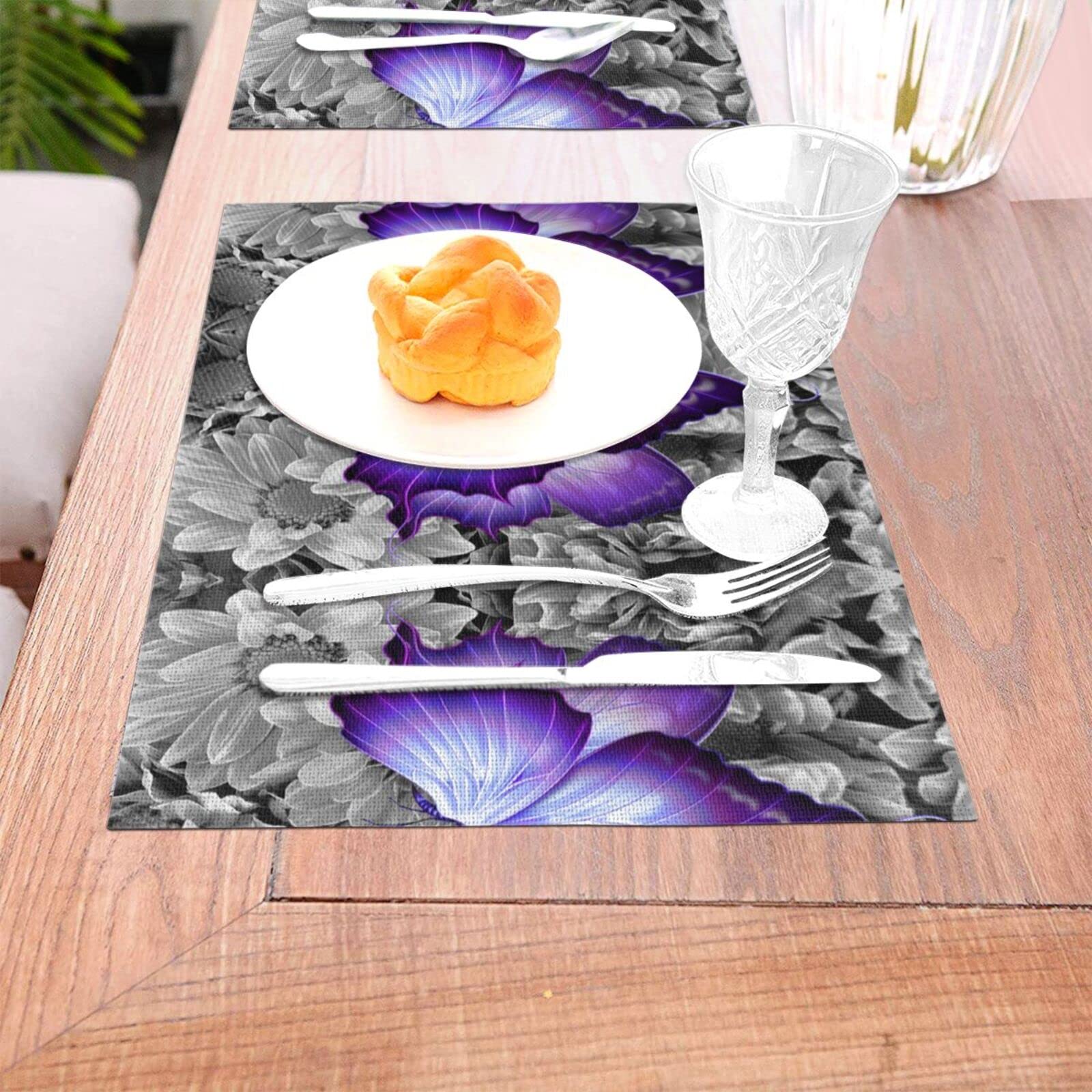 Set 4 Tovagliette Americane Farfalle E Lettere D'Amore - Tovagliette Lavabili E Impermeabili