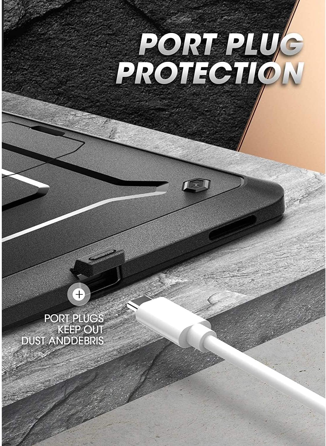 SUPCASE Unicorn Beetle Pro Series Case Designed for Samsung Galaxy Tab S8 (2022) / Galaxy Tab S7 (2020), with Built-in Screen Protector & S Pen Holder Full-Body Rugged Heavy Duty Case (Black)