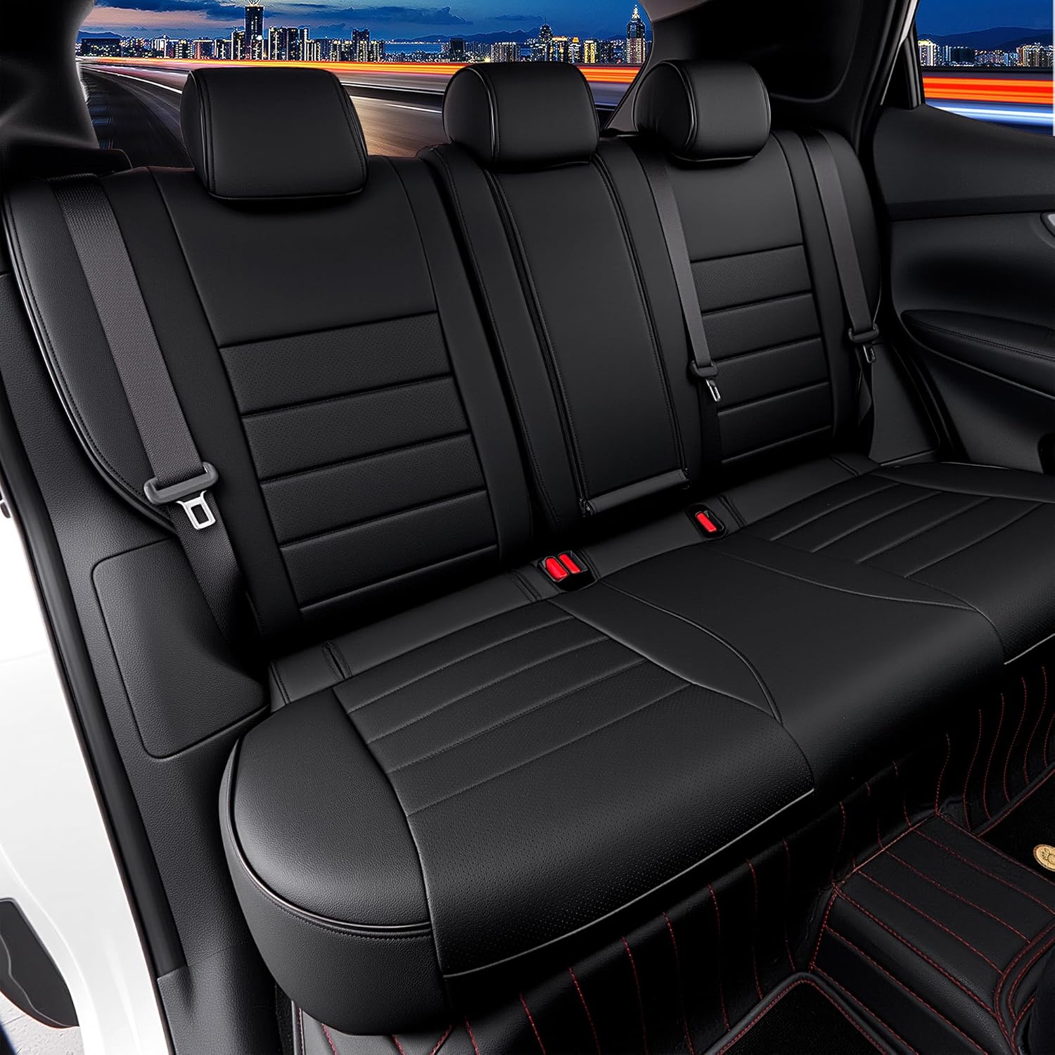 Rogue Seat Covers, Custom-Made Leather Seat Covers for The Rogue, Suitable for The 2021 2022 2023 2024 2025 2026 Trim（2026.5）(Regular, 5-Seats) 5-Seat Custom Seat Cover, Black