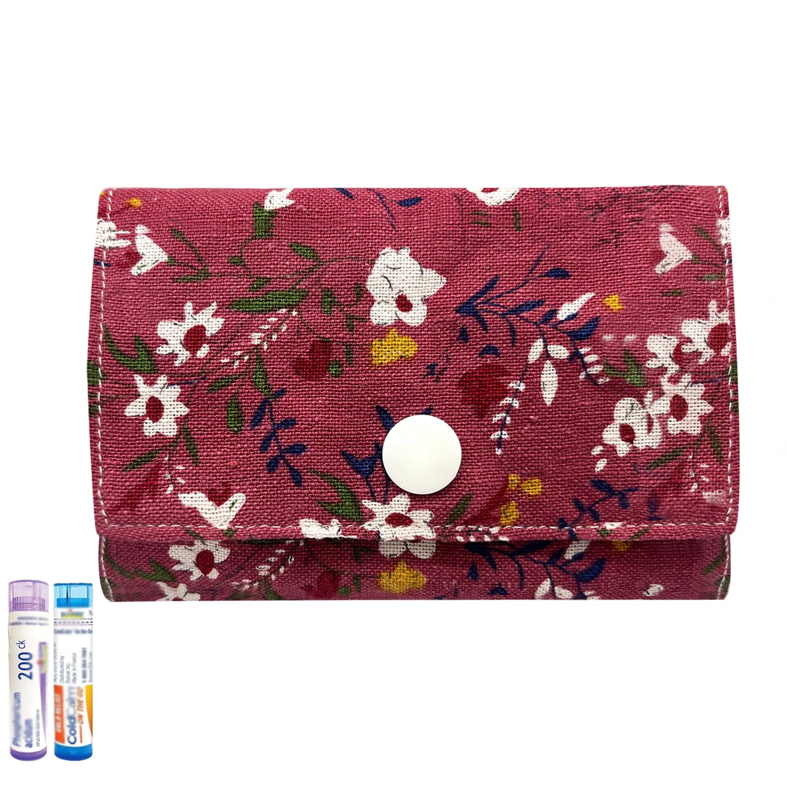 Homeopathic Storage Case Homeopathic Carrying Case Box Foldable Homeopathic Bag Homeopathic Organizer for 8 Tubes Homeopathy at Home Travel Kit - Without Tubes