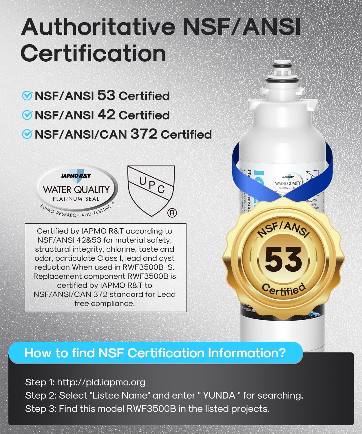 ICEPURE PLUS 46-9490 NSF/ANSI 53 & 42 Certified Refrigerator Water Filter, Remove Lead, Replacement for LG LT800P, ADQ73613401, ADQ73613408, ADQ75795104, LMXS30776S, LSXS26366D, Kenmore 9490, 2PACK