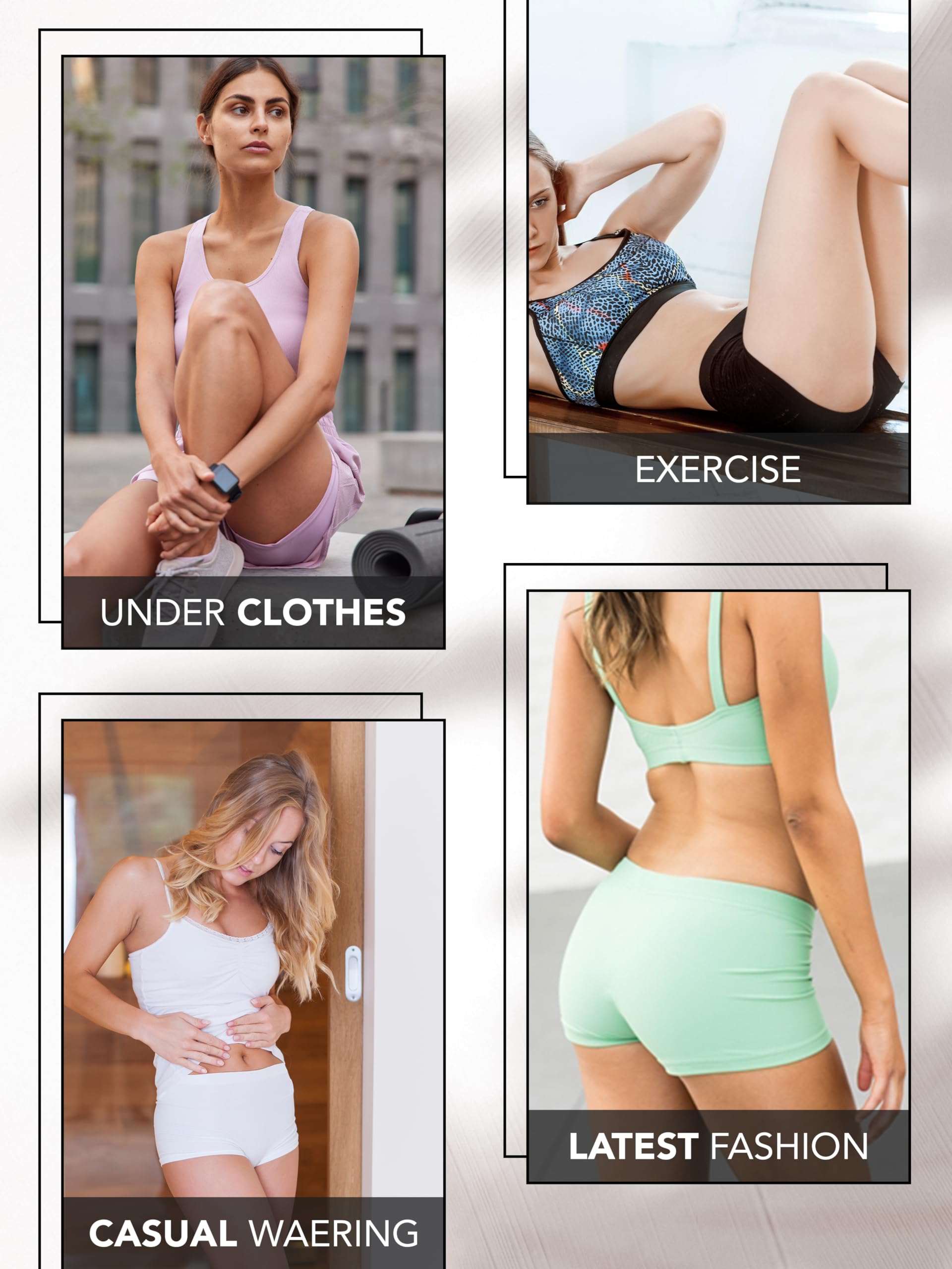 Love My Fashions ® Lot de 3 boxers taille haute en microfibre pour femme - Sans couture - Extensibles - Couverture complète