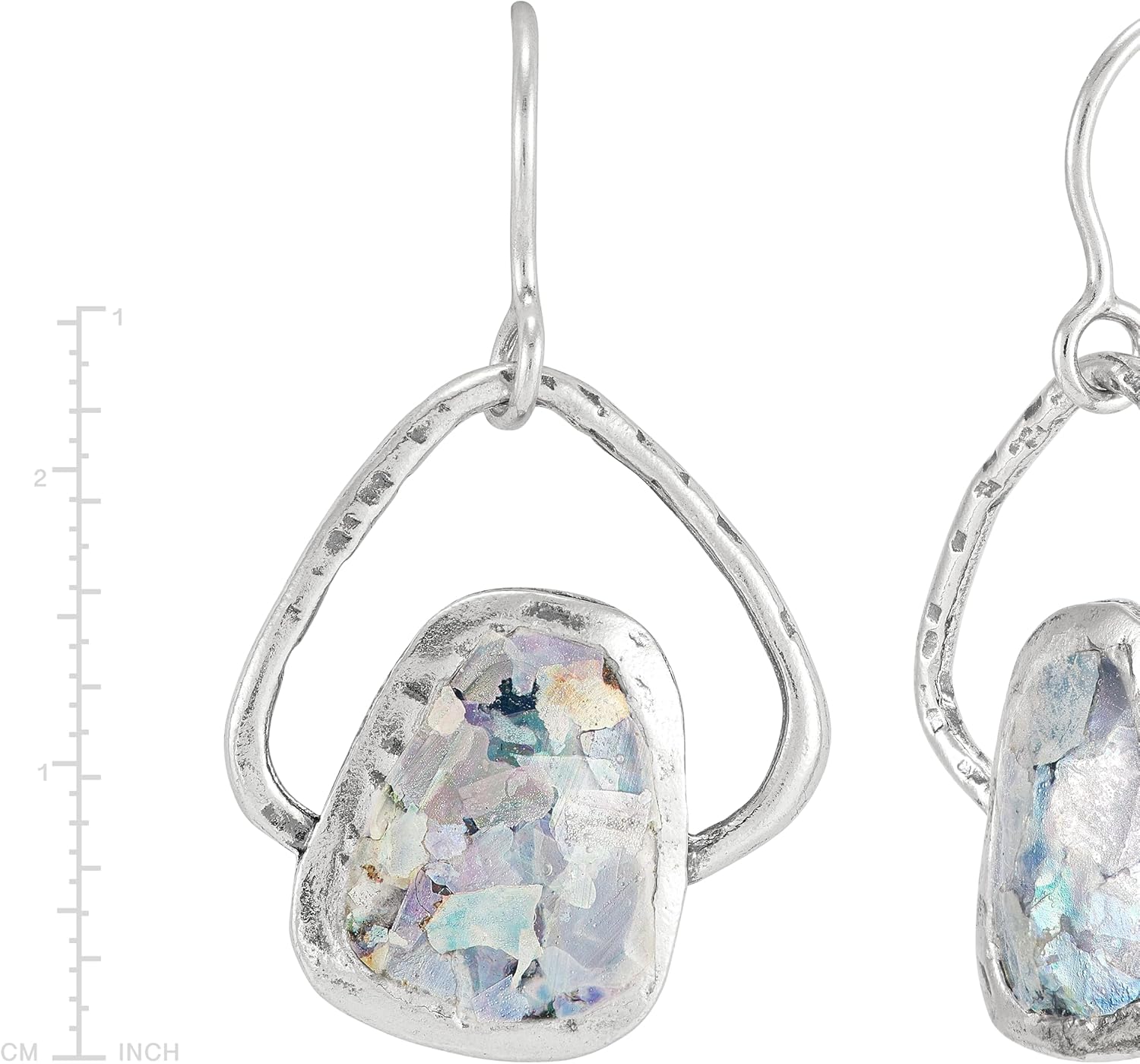 Silpada 'Under Glass' Sterling Silver Roman Glass Drop Earrings - Image 4