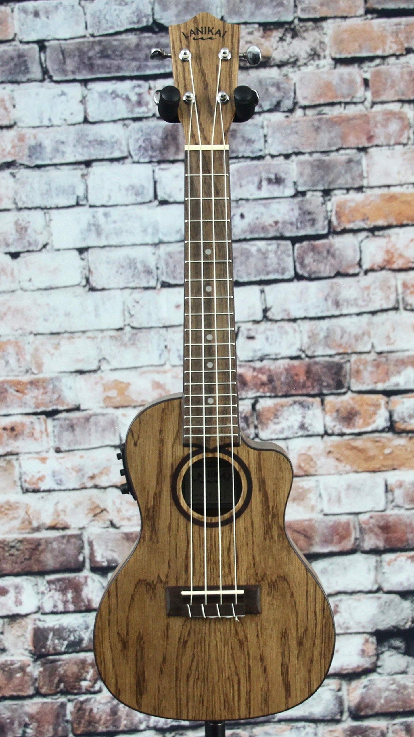 Lanikai OA-CEC Ukulele Concerto Oak Elettrificato Elettrico con Borsa