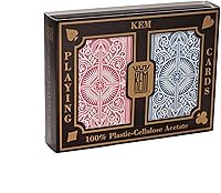 Vista 1 de Kem Playing Cards Arrow Red and Blue, Bridge Size- Standard Index Playing Cards (Pack of 2) - 1007086