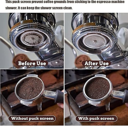 Miniatura 10 de Pantalla de disco de espresso de 2.106 in, pantalla de ducha de café expreso de acero inoxidable 316, pantalla de portafiltro profesional para