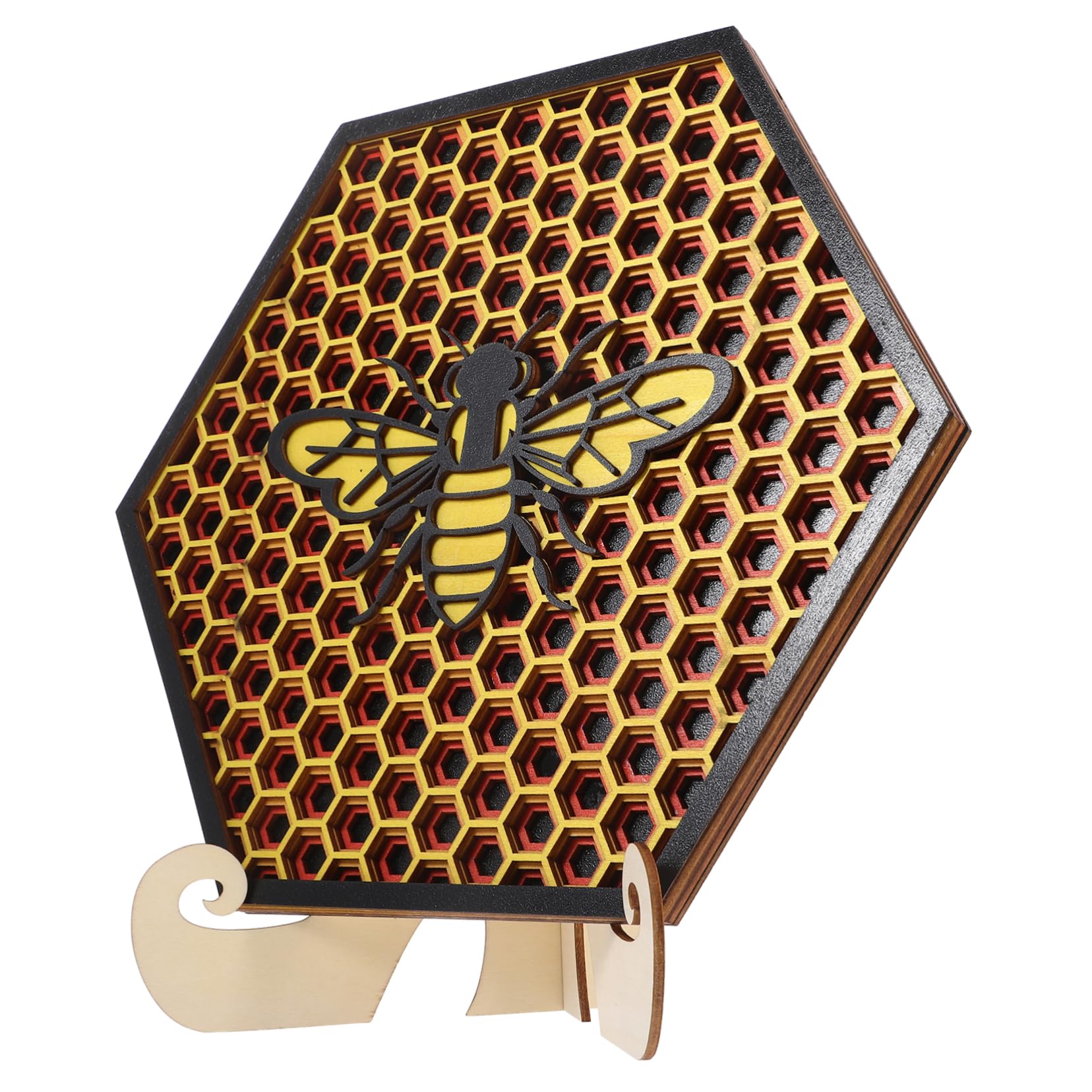Decoracion de mesa de abeja con letrero de bienvenida para recepcion de invitados en casa