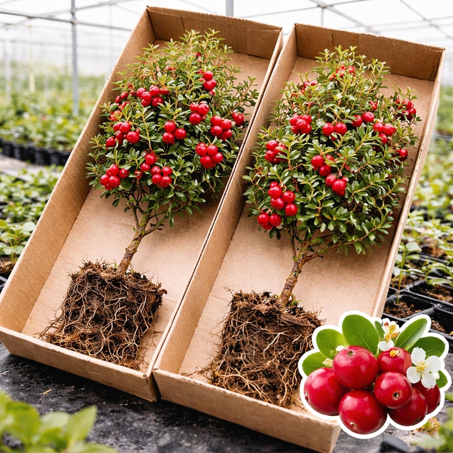 2 Cranberry Plants (Highbush) – Vibrant Red Berry Producing Shrub, Edible Fruit, Hardy Outdoor Garden Plant, Great for Landscaping & Wildlife (2 Plants)