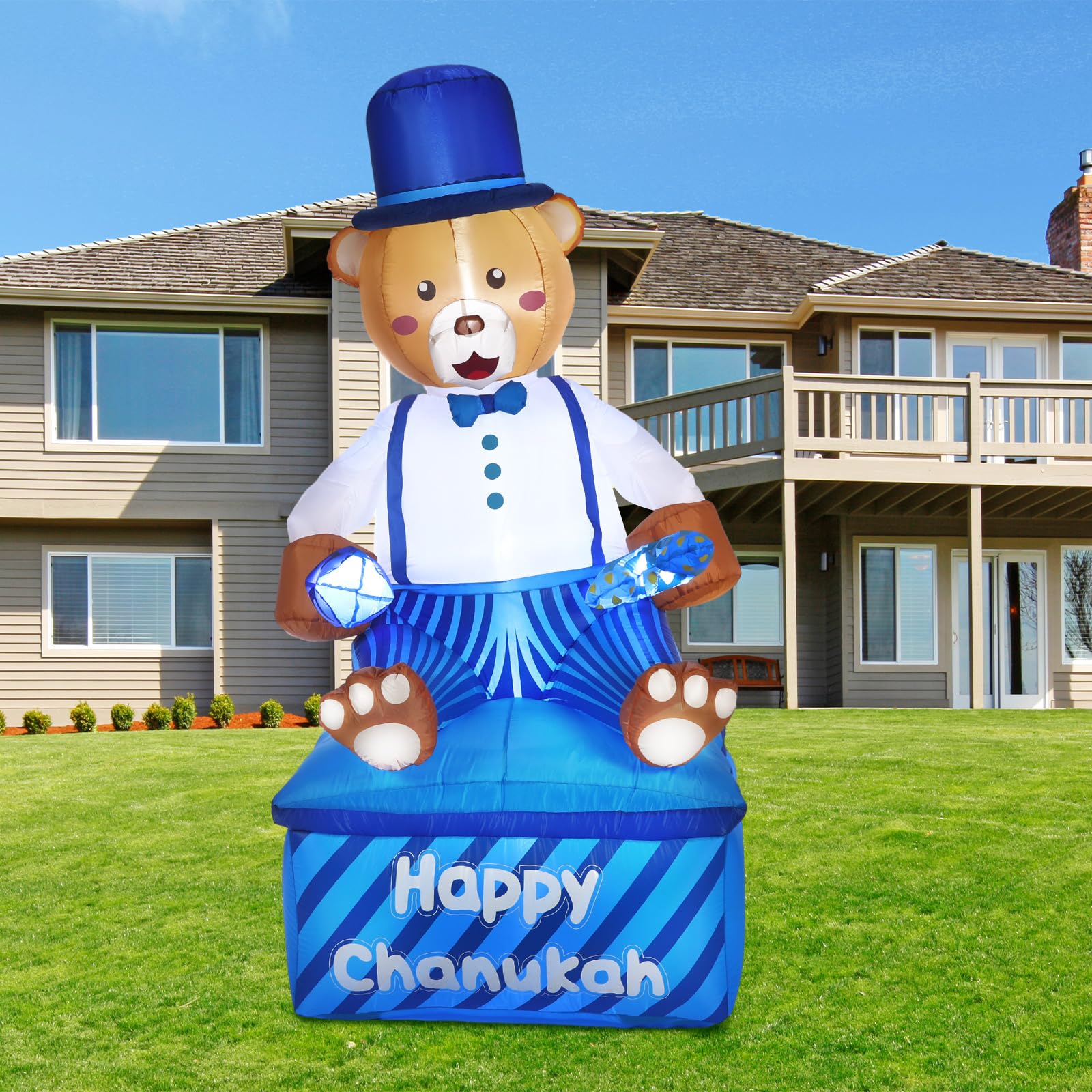 Hanukah Inflatable Snapklik.com : Soaoo 8 Ft Hanukkah Inflatable Outdoor Decorations Giant ...