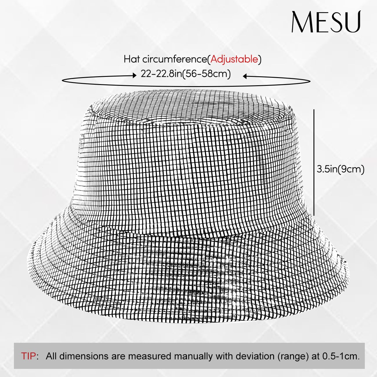 MESU Bobs Trendy Metal Cape Double Face Beach Fisherman's Hat Femmes Hommes Chapeau de Jeune Fille pour