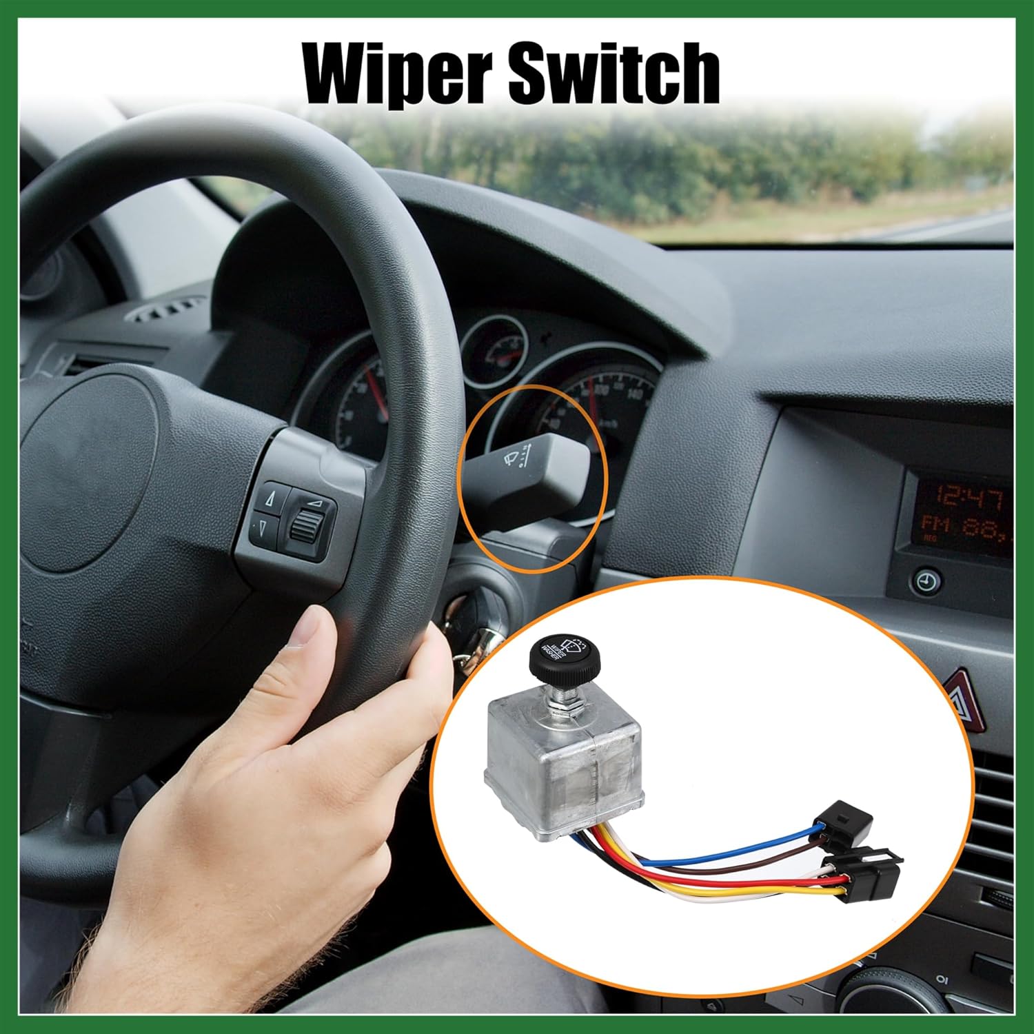 Motoforti Car Windshield Wiper Switch Multifunction Combination Lever Switch for Peterbilt 220 378 379 387 75600-26 7560026 Long-lasting