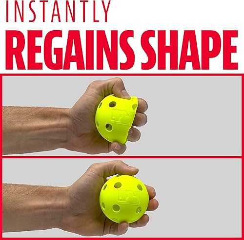 Miniatura 3 de Franklin Sports Pelotas de béisbol de plástico  Pelotas de entrenamiento de plástico  Pelotas de entrenamiento de plástico  Tamaño oficial de la MLB