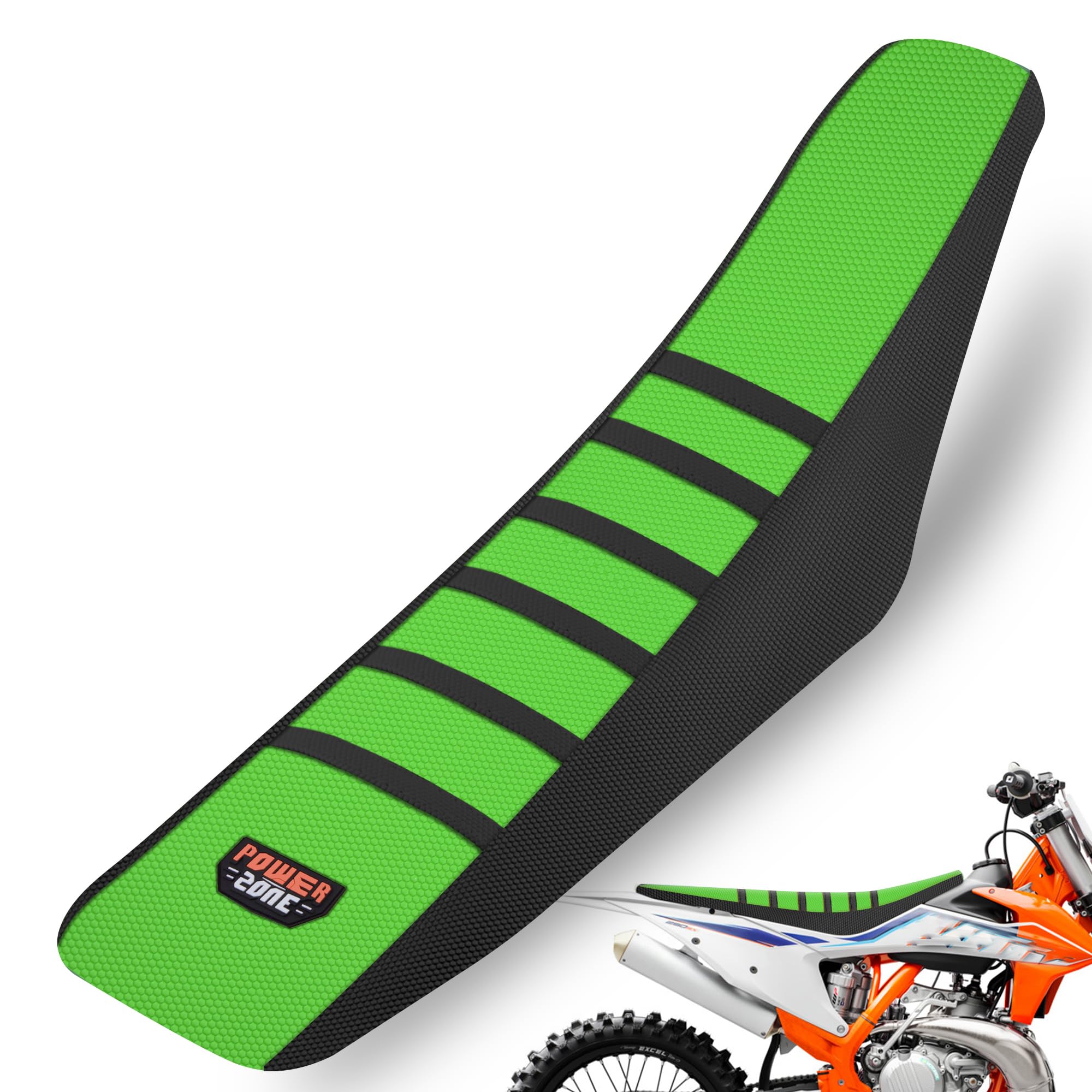 Gumowy pokrowiec na siedzenie do roweru crossowego, uniwersalny, miękki pokrowiec na siedzenie do większości motocykli Dirt Bike, zielony