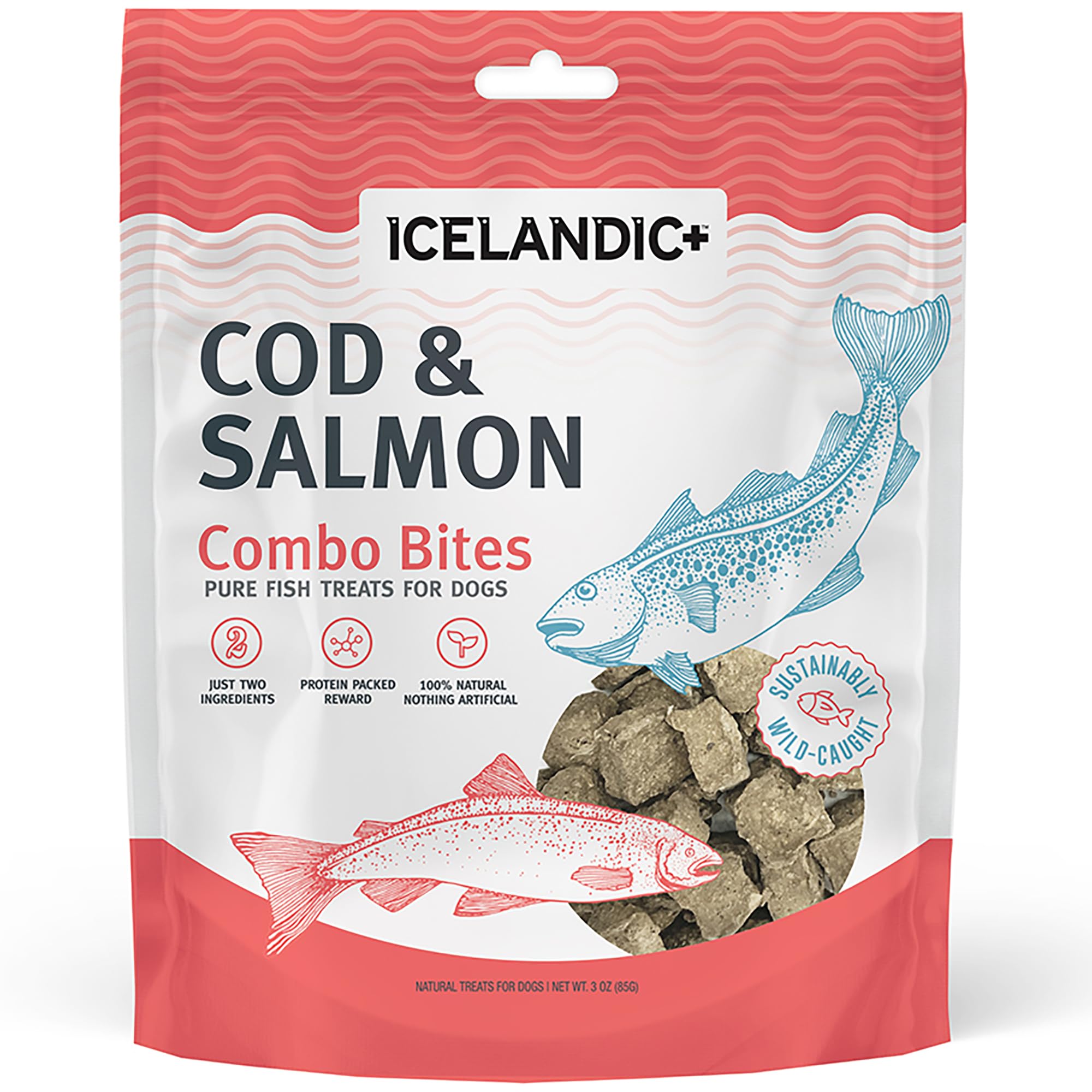 Amazon.com: Icelandic+ Plus Cod & Salmon Combo Bites Dog Treat 3.0