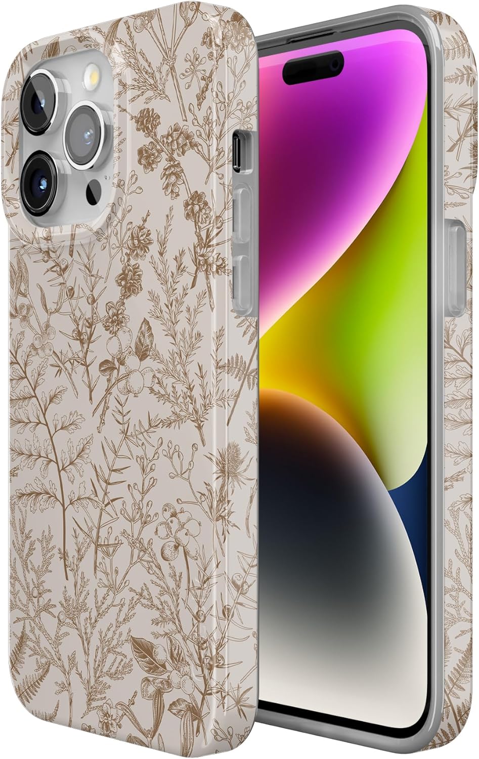 Casely iPhone 15 Pro Max Case | Beige Garden | Neutral Floral | Compatible with MagSafe | Classic Ultra Slim Design - Image 7