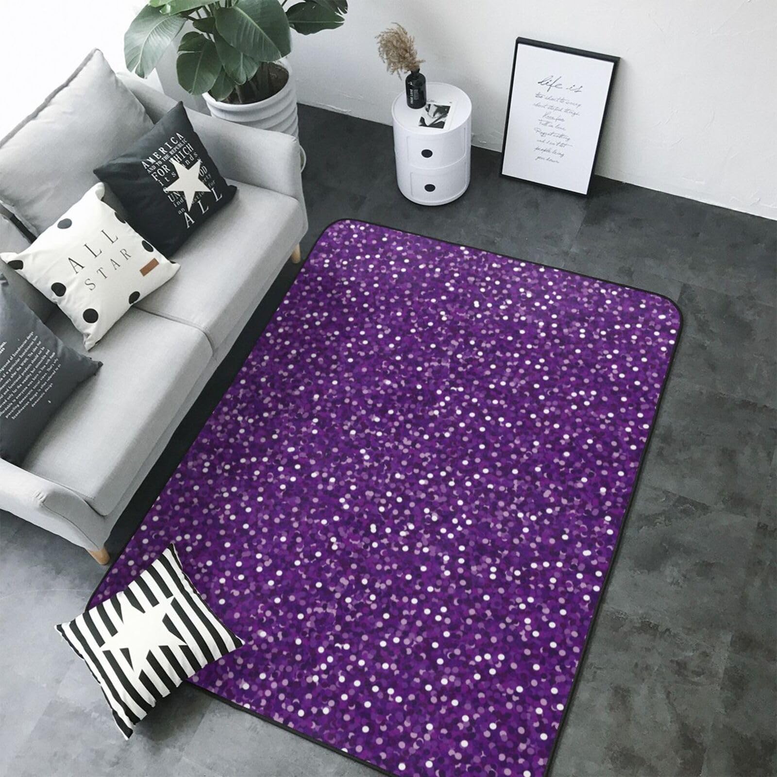 Grand tapis de salon doux et chaleureux pour créer un cocon douillet en famille