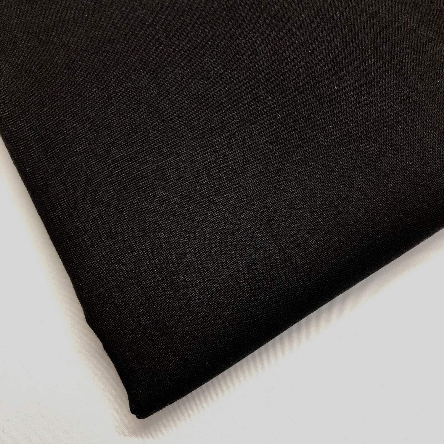 100% Cotton Fabric 60 Inch 150cm Wide 150GSM Material for Sewing, Dressmaking, Quilting, Curtain Linings, Pillowcases & Totes Fabric by The Half Metre by Discount Fabrics LTD(Black, 1m)