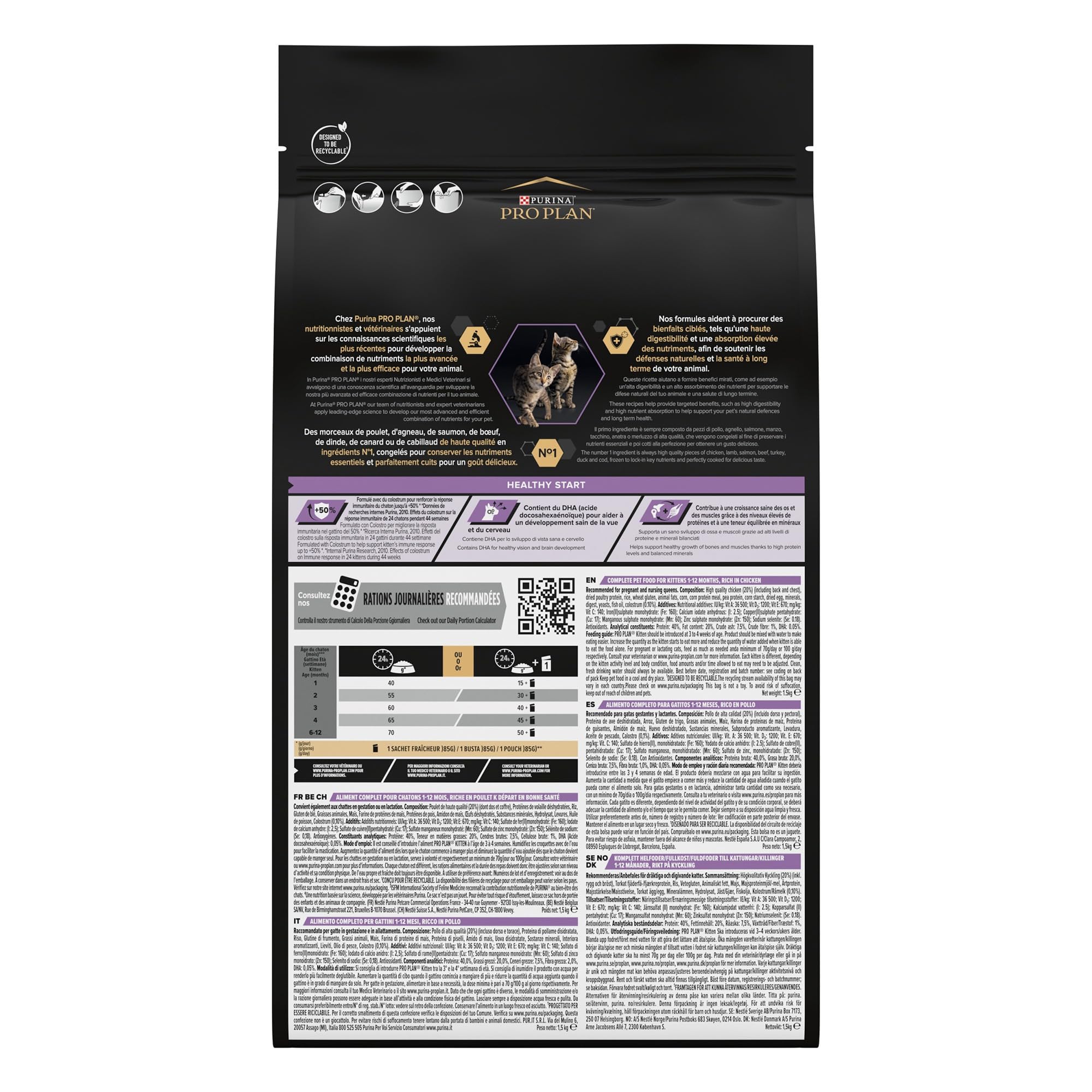 Pro Plan Kitten 1-12 mois HEALTHY START Poulet 3kg
