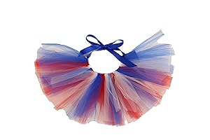Patriotic Premium Handcrafted Red, White & Blue Tutu for Large Dogs with...