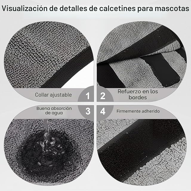 Foto 3 de 7 de Rylae Albornoz para Perros, Secado Rápido Bata de Perro con Velcro
