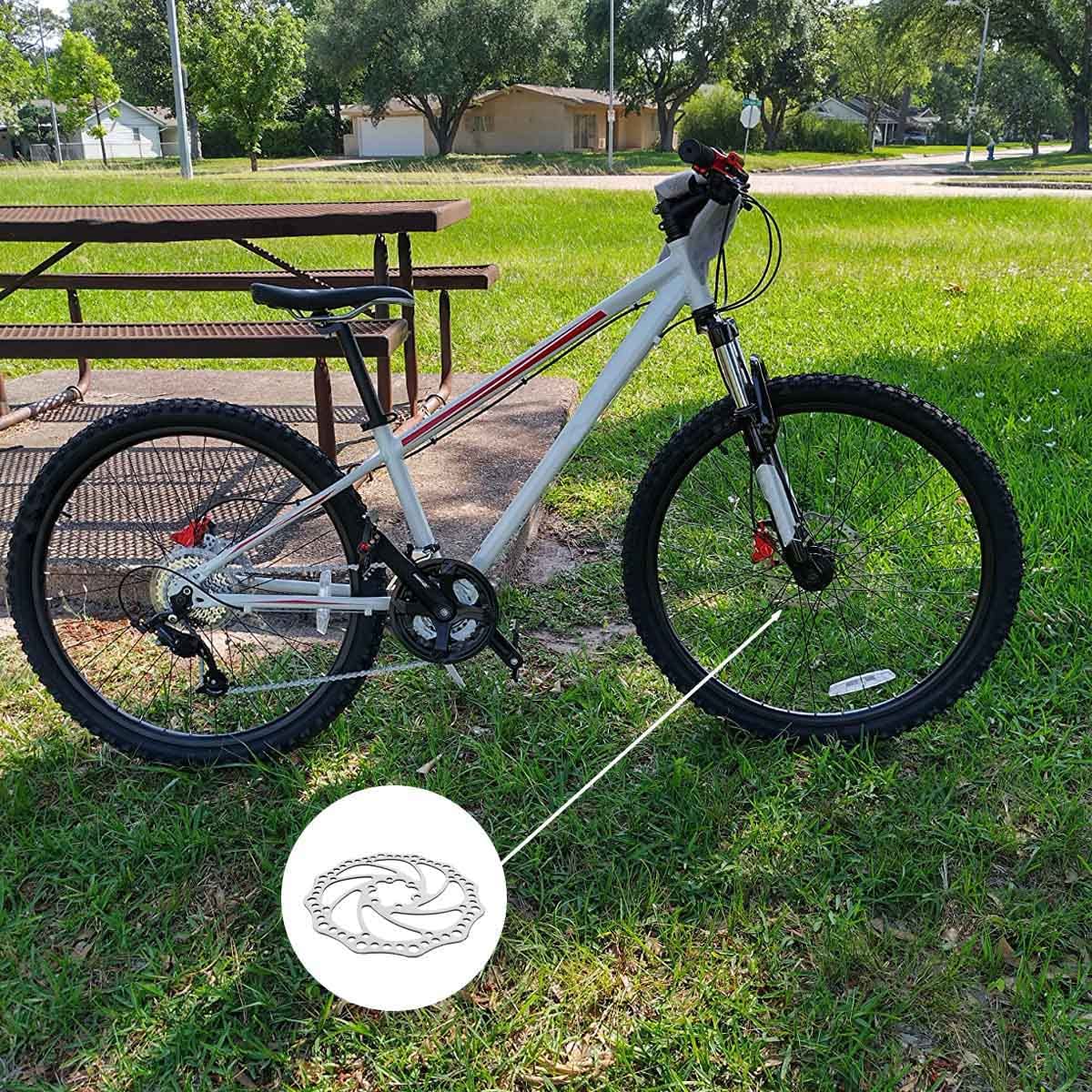 Rotor de freno de disco de 160 mm, de acero inoxidable, con 6 pernos, apto para bicicleta de carretera, bicicleta de montaña, MTB, BMX