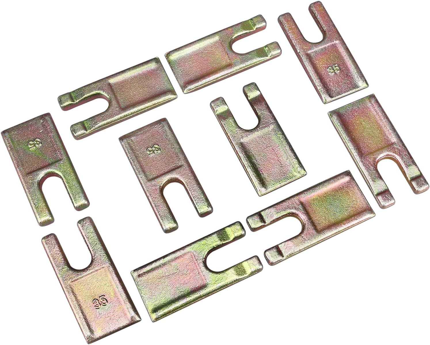 10 Sets 35 Size Spiral Teeth with Rubber Strips Compatible with Digging Crumbly Rock Soil Bricks