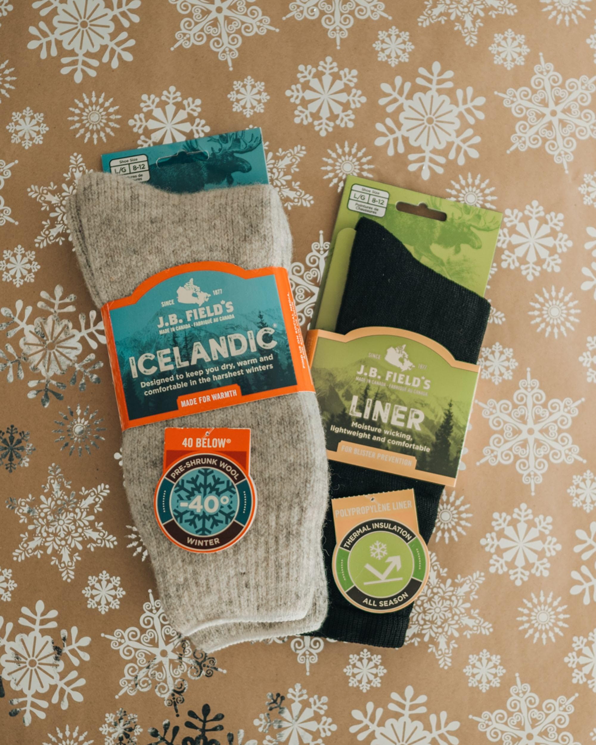 J.B. Field's 40 Below Icelandic Socks 40 chaussettes ci-dessous Mixte