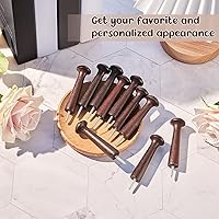 Vista 6 de 10 piezas de clavijas de madera para coctelera con tornillos de 3.62 pulgadas de largo, estantes de madera sin acabar para colgar ropa, sombreros
