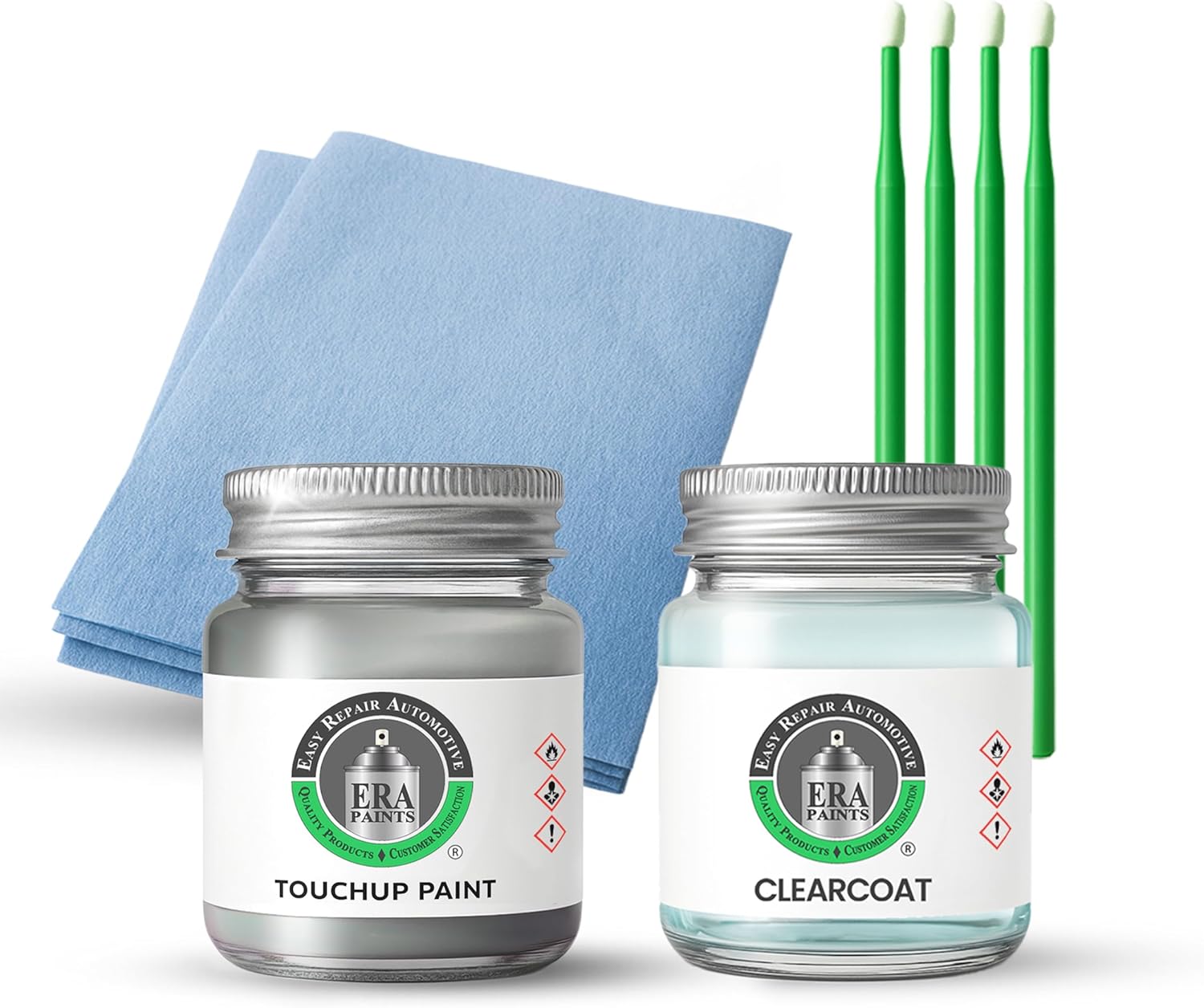 ERA Paints - 907/LEL - Stornoway Gray Metallic for LAND ROVER Exact OEM Color Match Automotive Touch Up Paint for Cars - Scratch & Chip Repair for Metal & Plastic - Essential Kit - Made in USA