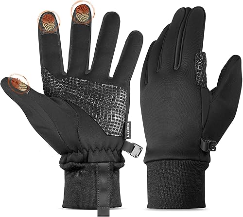 Sukeen Guantes cálidos de invierno para hombres y mujeres, guantes de invierno antideslizantes para pantalla táctil para hombres, ciclismo, correr,