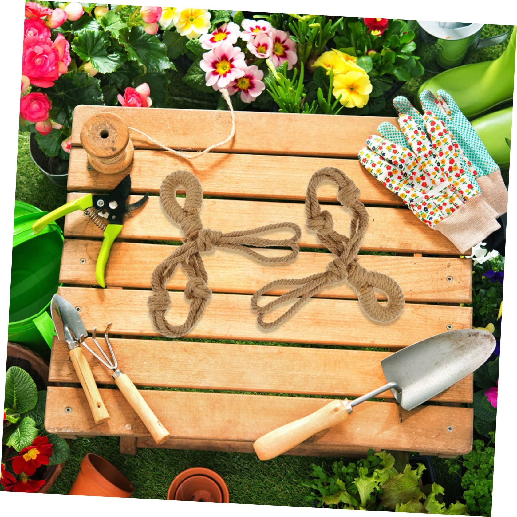 YARNOW 20pièces Corde Macramé pour Suspendre Plantes Extenseurs De Panier à Fleurs Réglables pour Intérieur Et Extérieur Couleur Brune
